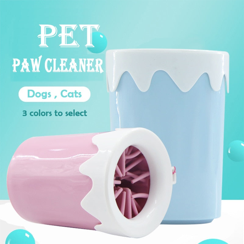 Dog Paw Cleaner Cup Soft Silicone Combs Portable Pet Foot Washer Cup Paw Clean Brush Quickly Wash Dirty Cat Foot Cleaning Bucket