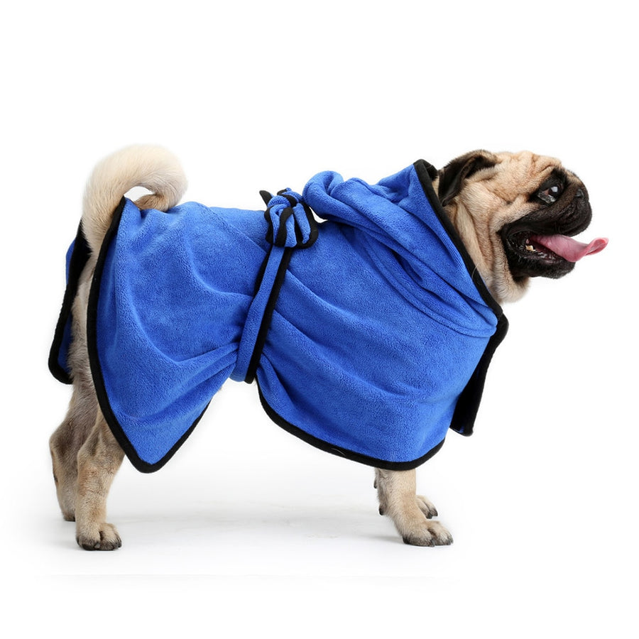 Pet Dog Bathrobe Pet Dog Bath Towel for Small Medium Large Dogs  Microfiber Super Absorbent Pet Quick-Drying Towel