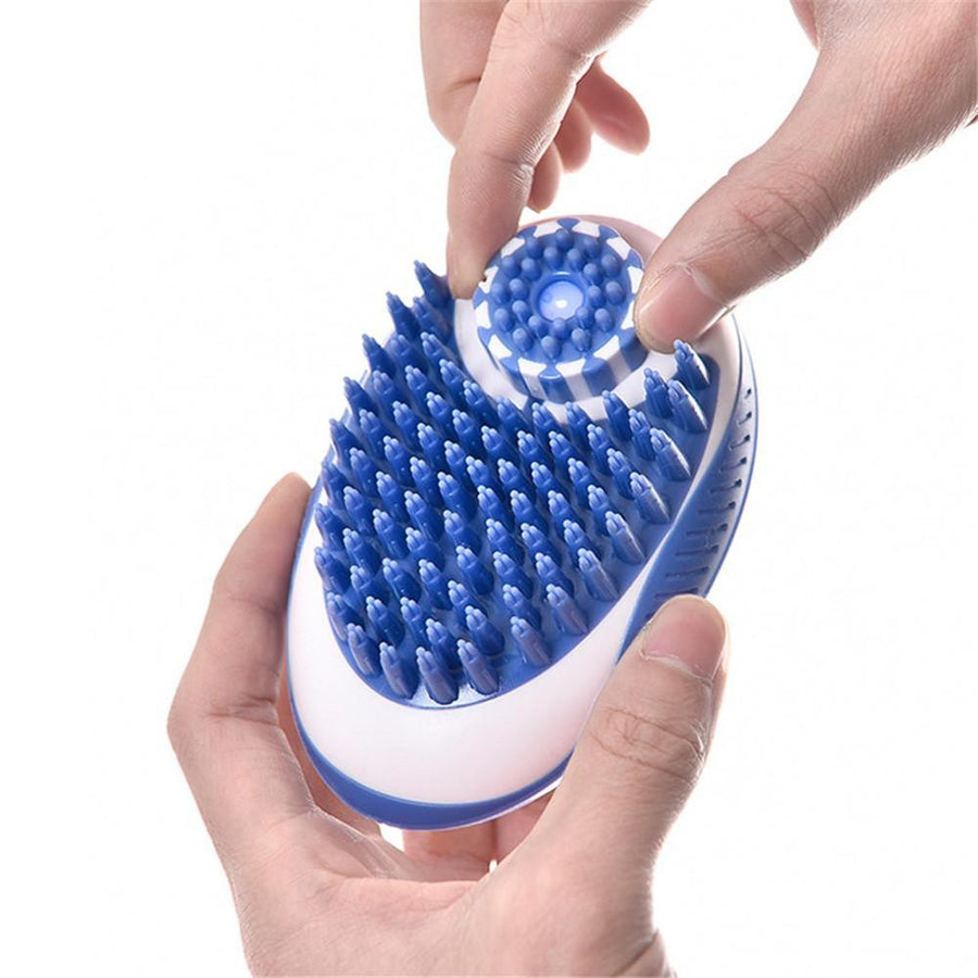 Dog Bath Massage Brush Pet Soft Bristle Silicone Shampoo Dispenser Bathing Hair Removal Comb For Cat Cleaner Grooming Tool